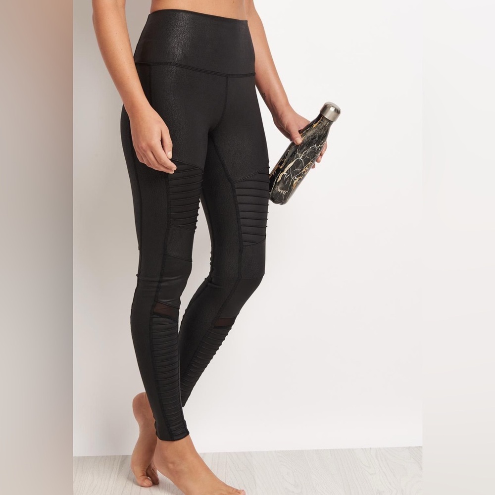 Alo Yoga Leather Motto Leggings